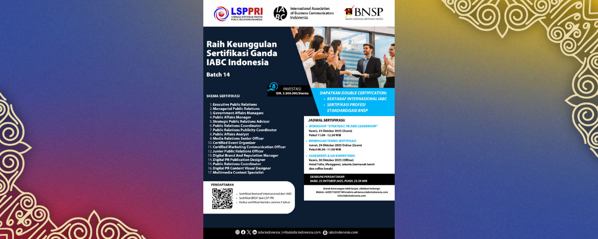 Dual Certification IABC Indonesia BNSP Batch 14