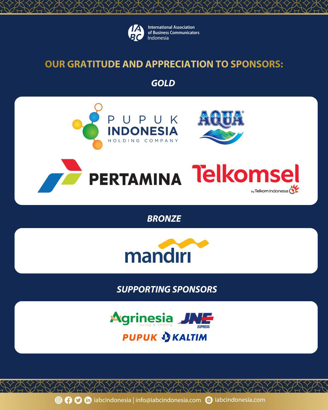 Sponsors and Partners IABC Conference 2025